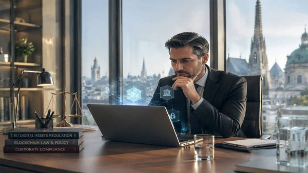 مفهوم نظارت قانونی و اجرای مقررات میکا در بازار رمزارزهای اروپا در دفتر کار حقوقی مدرن