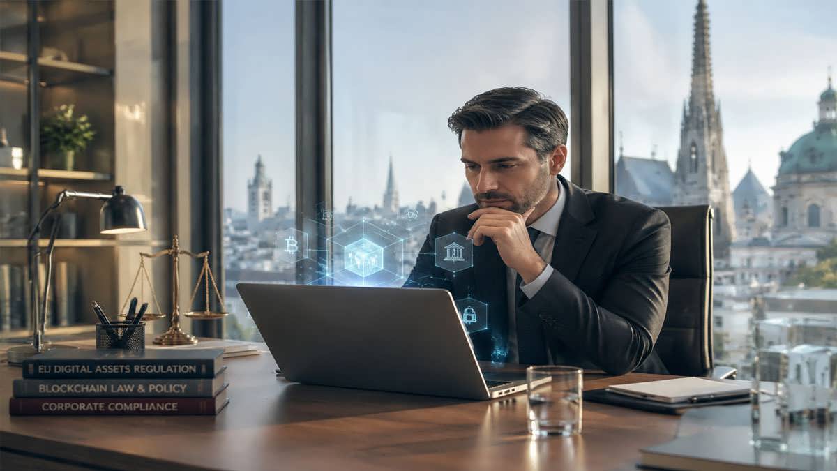 مفهوم نظارت قانونی و اجرای مقررات میکا در بازار رمزارزهای اروپا در دفتر کار حقوقی مدرن